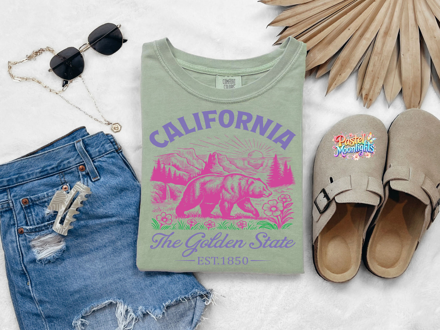 California The Golden State  DTF Print Ready to Press