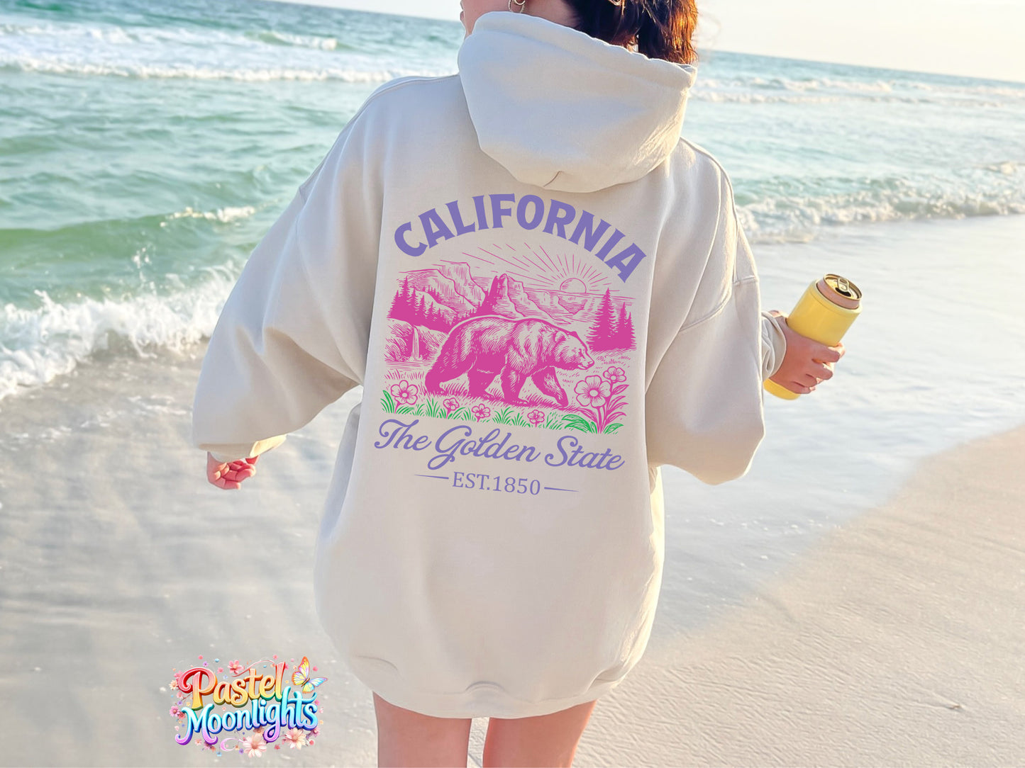 California The Golden State  DTF Print Ready to Press