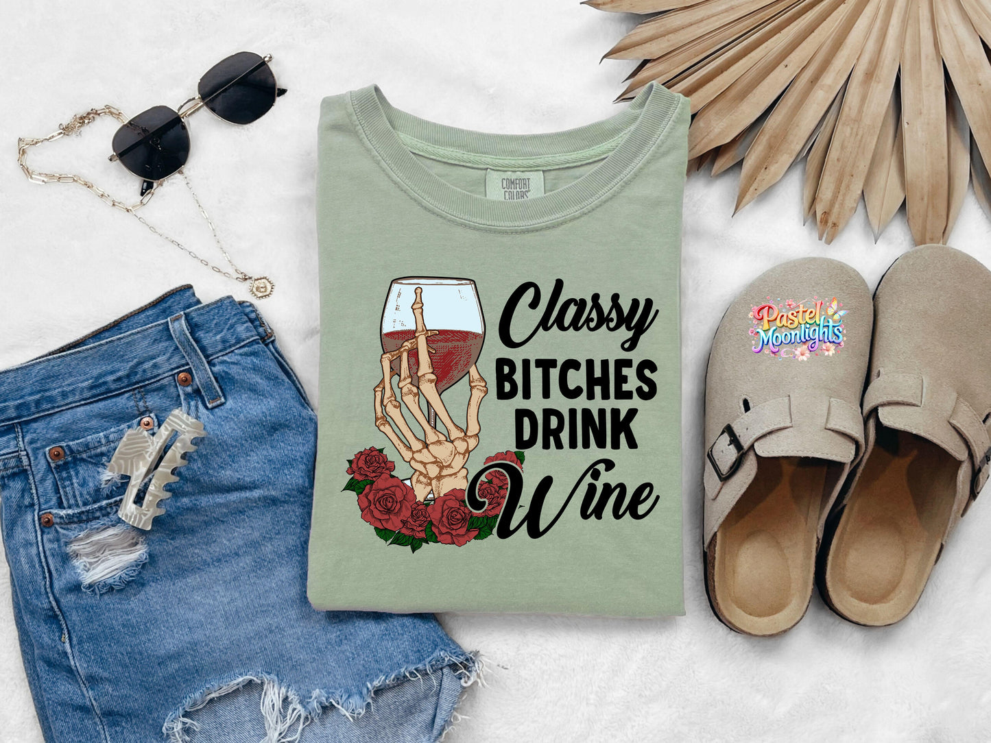 Classy Retro Drink Wine Sublimation DTF Print Ready to Press