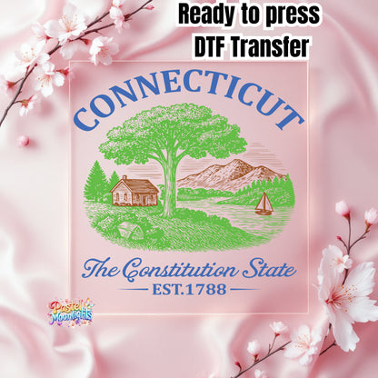 Connecticut The Constitution State DTF Print Ready to Press