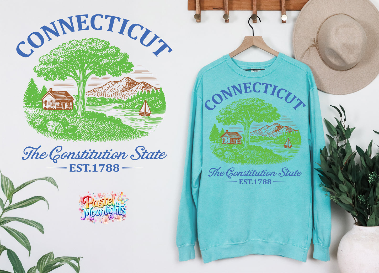 Connecticut The Constitution State DTF Print Ready to Press