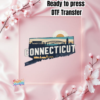 Connecticut The Constitution State DTF Print Ready to Press