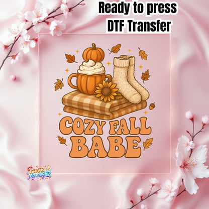 Cozy Fall Babe DTF Print Ready to Press