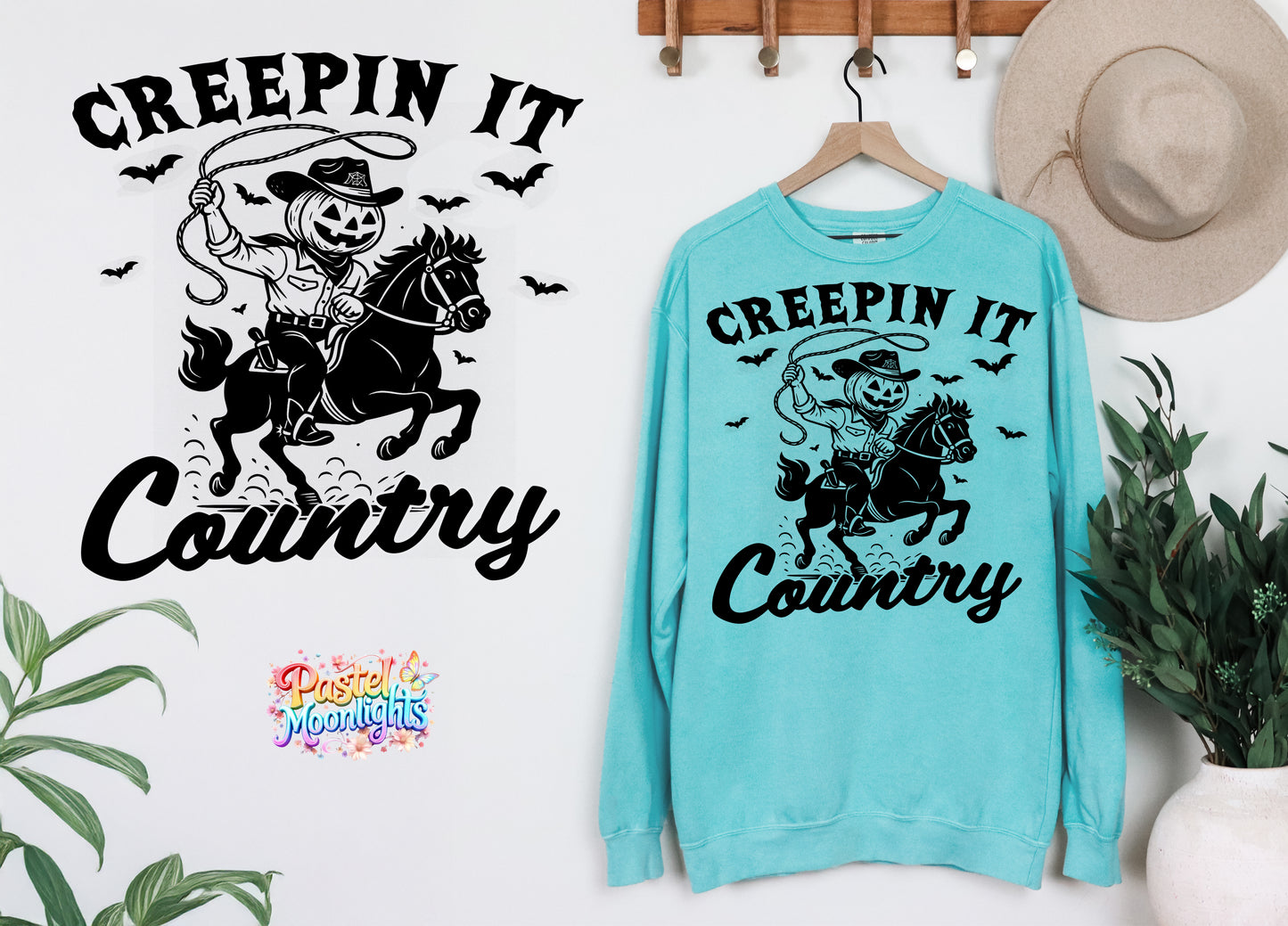 Creepin it country DTF Print Ready to Press
