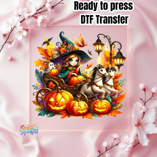 Cute Witch Design 11 DTF Print Ready to Press