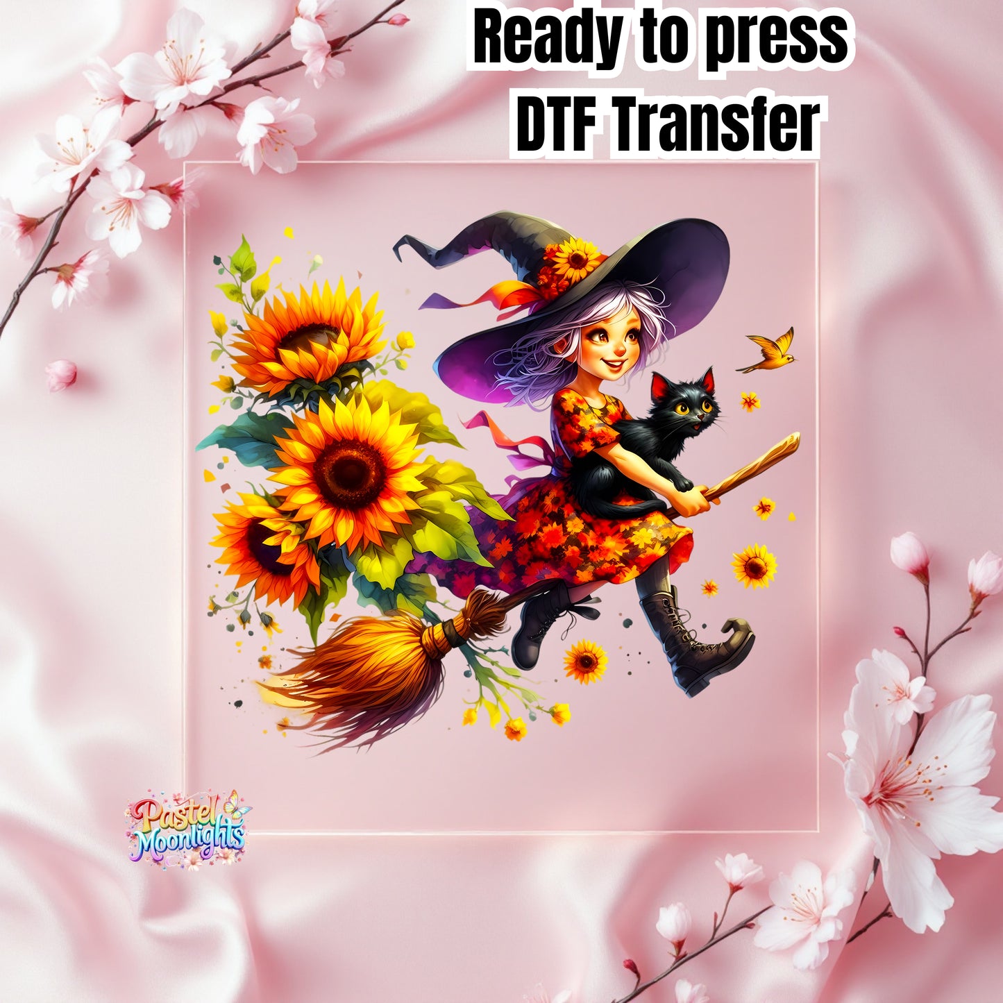 Cute Witch Design 13 DTF Print Ready to Press