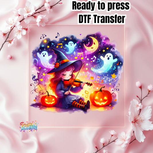 Cute Witch Design 17 DTF Print Ready to Press