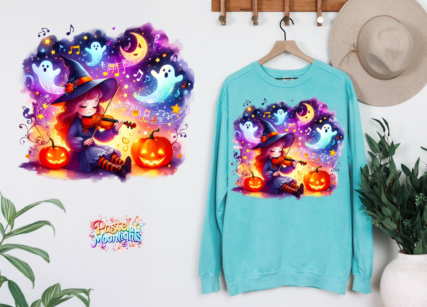 Cute Witch Design 17 DTF Print Ready to Press