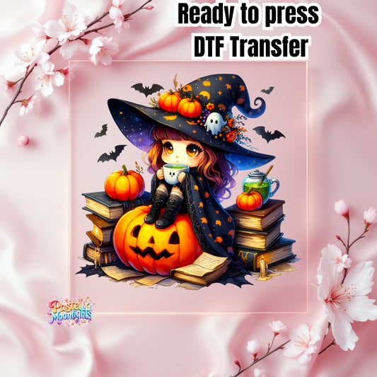 Cute Witch Design 18 DTF Print Ready to Press