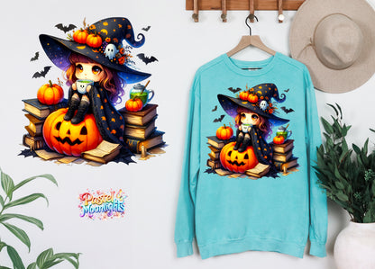 Cute Witch Design 18 DTF Print Ready to Press