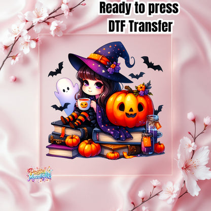 Cute Witch Design 1 DTF Print Ready to Press