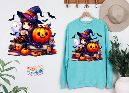 Cute Witch Design 1 DTF Print Ready to Press