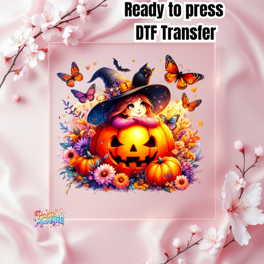 Cute Witch Design 23 DTF Print Ready to Press