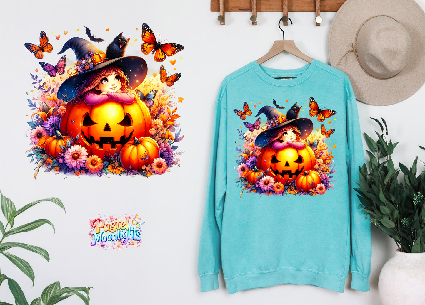 Cute Witch Design 23 DTF Print Ready to Press