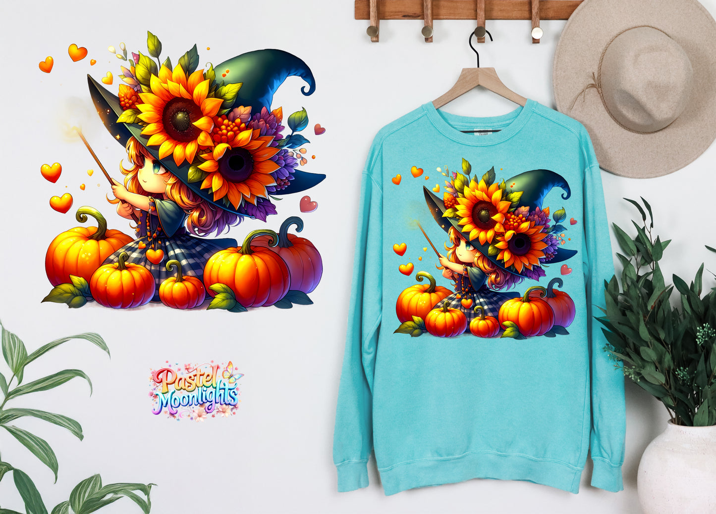 Cute Witch Design 24 DTF Print Ready to Press