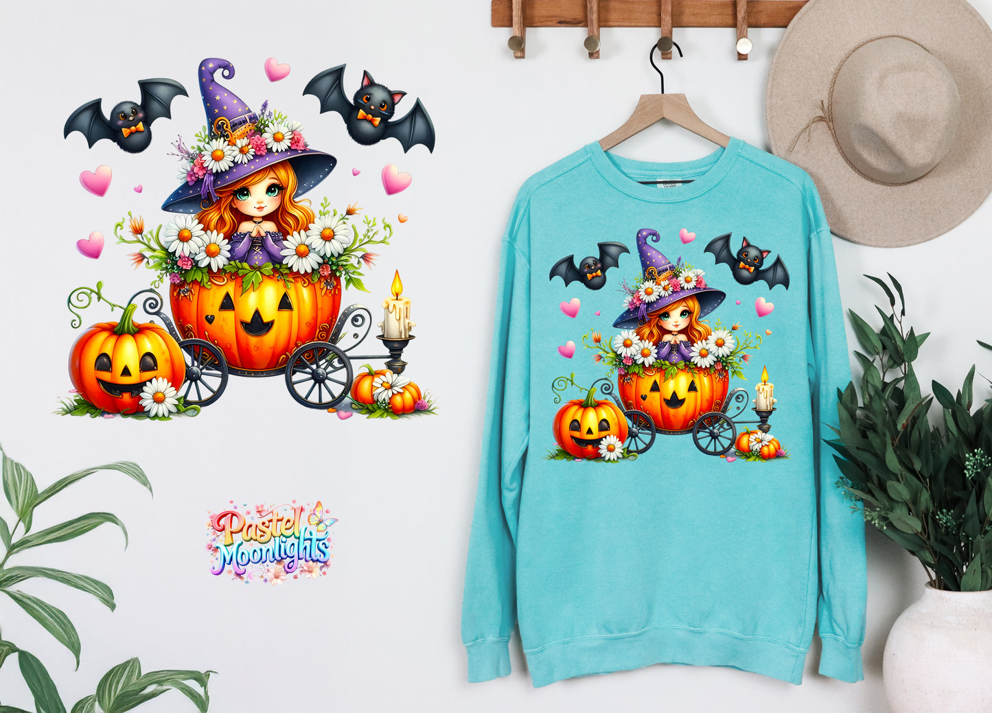 Cute Witch Design 26 DTF Print Ready to Press