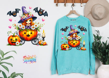 Cute Witch Design 26 DTF Print Ready to Press