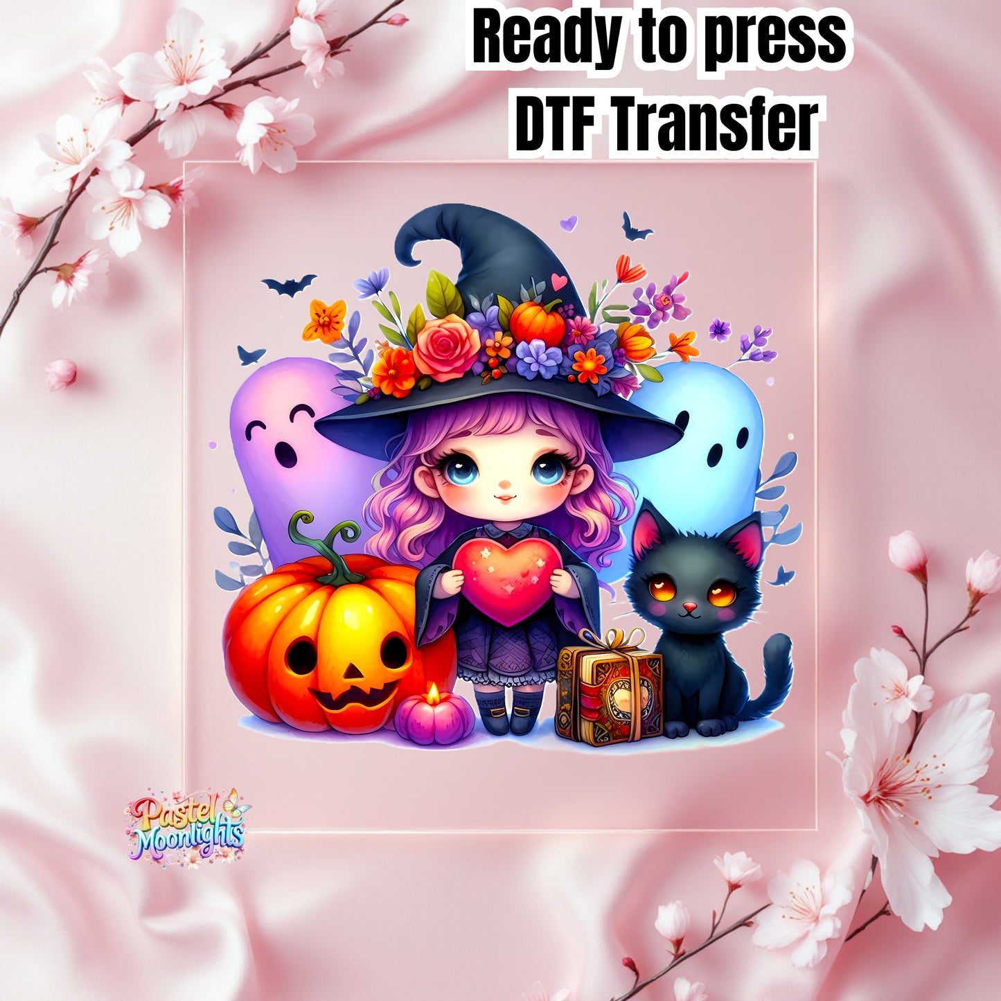 Cute Witch Design 27 DTF Print Ready to Press