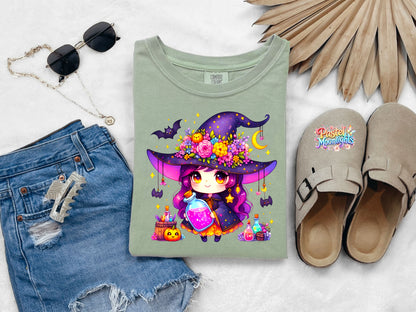 Cute Witch Design 2 DTF Print Ready to Press