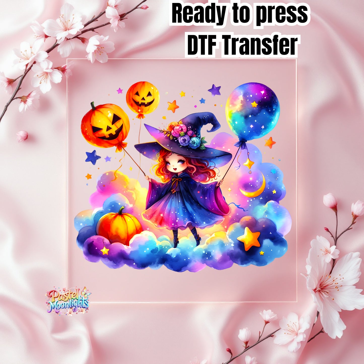 Cute Witch Design 30 DTF Print Ready to Press