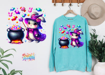 Cute Witch Design 33 DTF Print Ready to Press