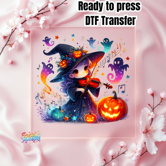 Cute Witch Design 35 DTF Print Ready to Press
