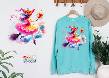 Cute Witch Design 36 DTF Print Ready to Press