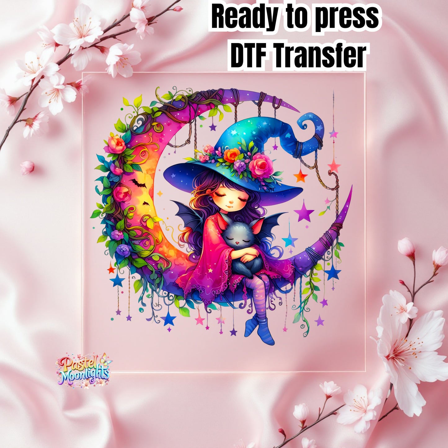 Cute Witch Design 37 DTF Print Ready to Press