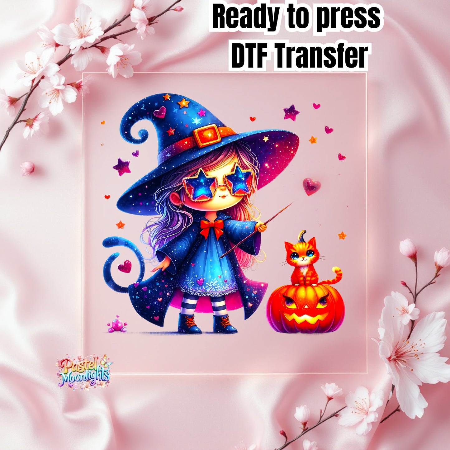 Cute Witch Design 40 DTF Print Ready to Press