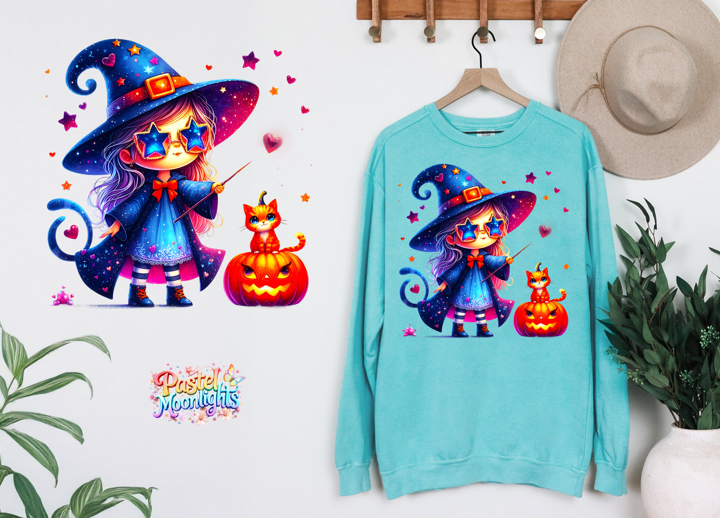 Cute Witch Design 40 DTF Print Ready to Press