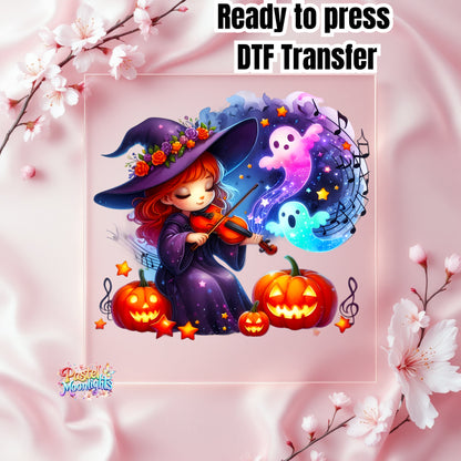 Cute Witch Design 42 DTF Print Ready to Press