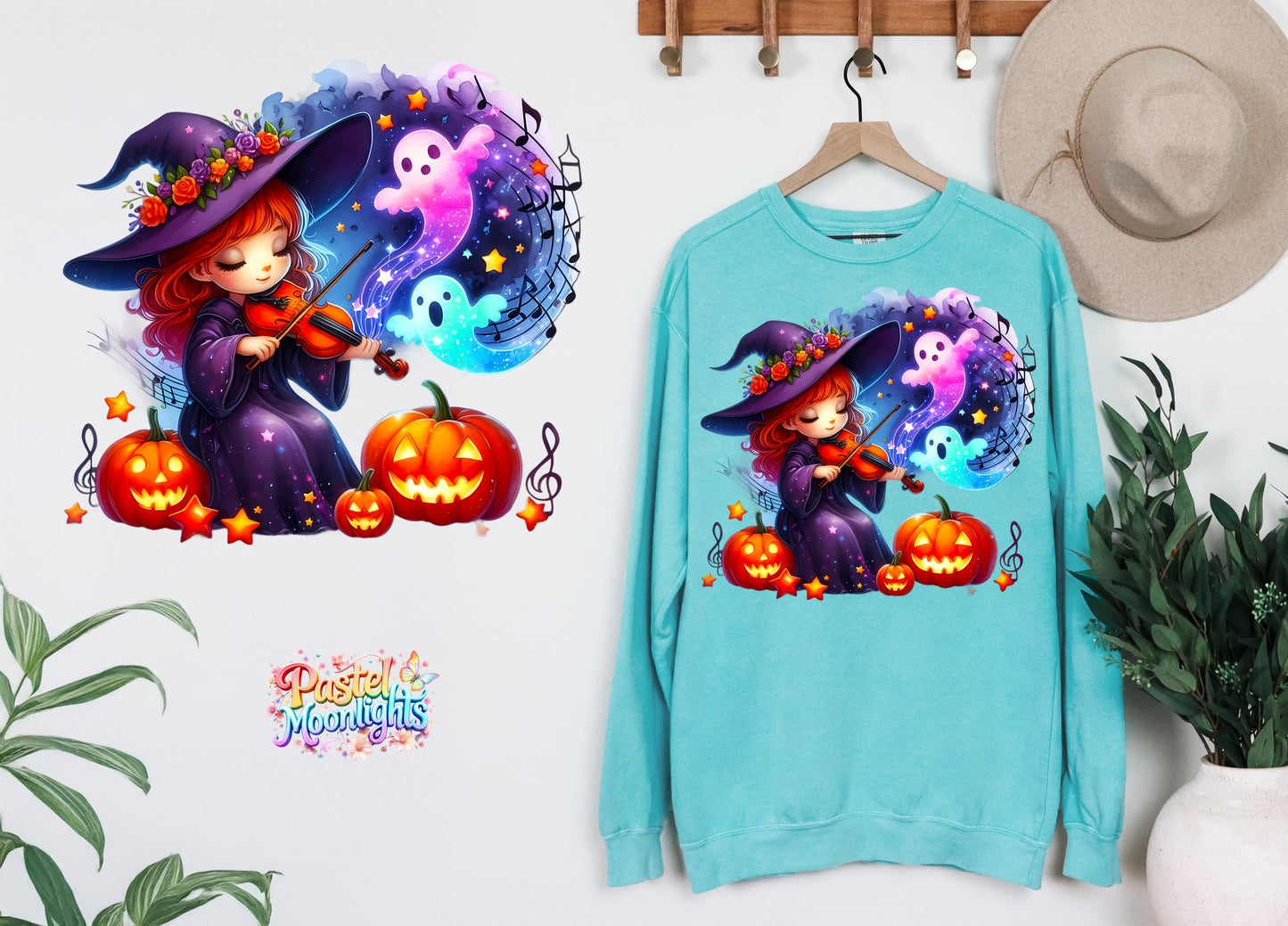 Cute Witch Design 42 DTF Print Ready to Press