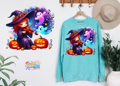 Cute Witch Design 42 DTF Print Ready to Press