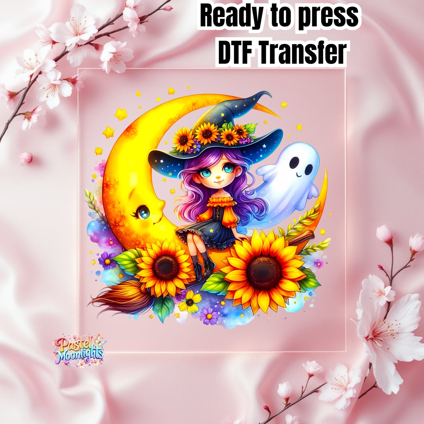 Cute Witch Design 43 DTF Print Ready to Press