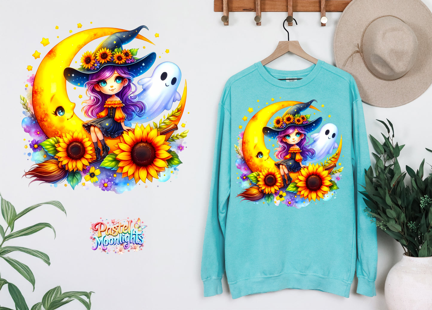 Cute Witch Design 43 DTF Print Ready to Press