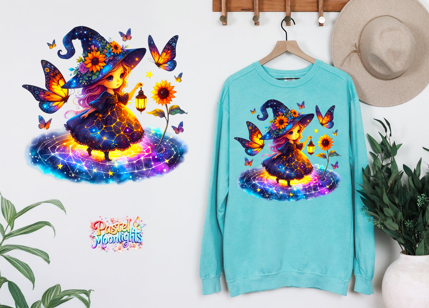 Cute Witch Design 44 DTF Print Ready to Press