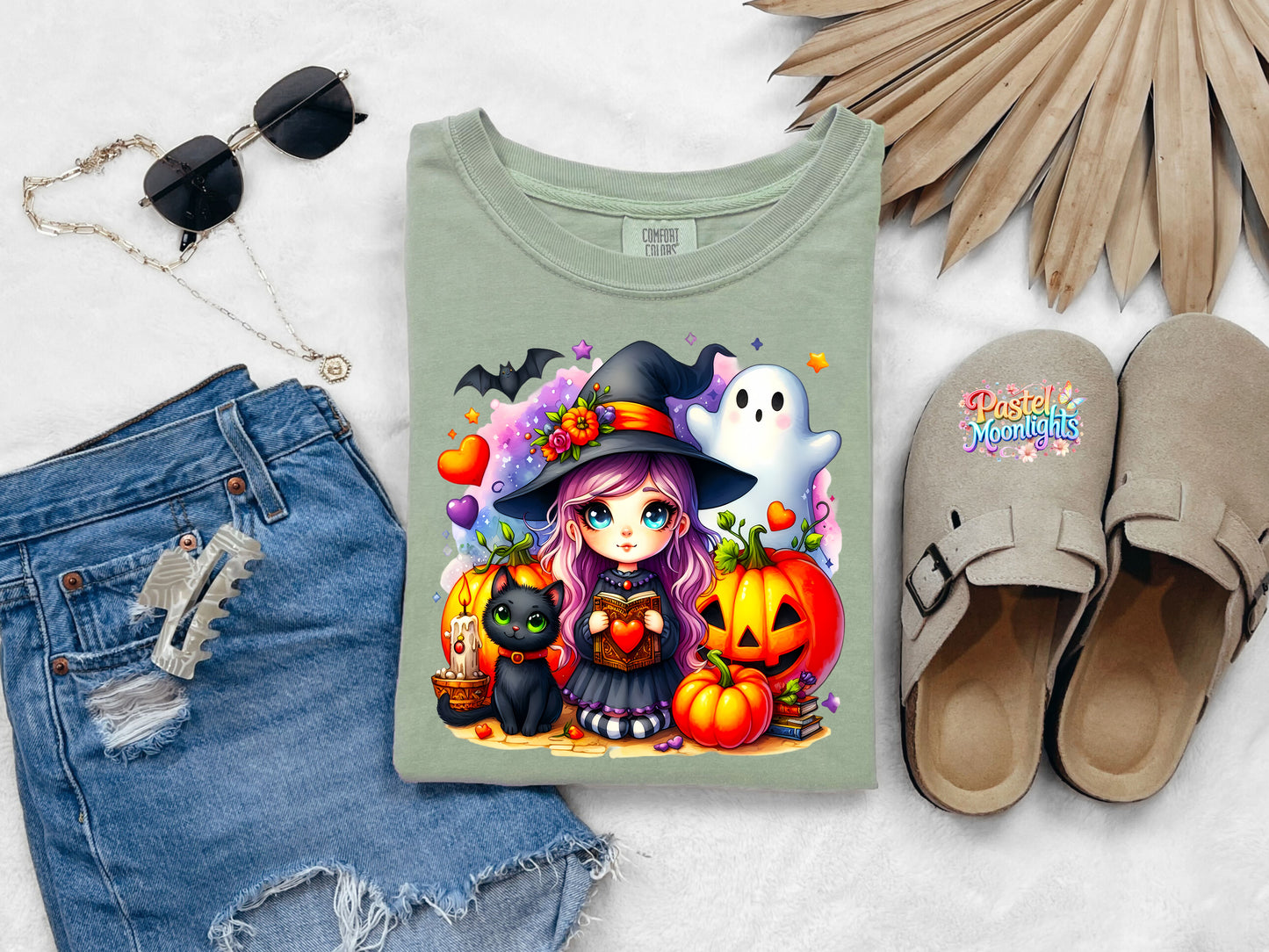 Cute Witch Design 45 DTF Print Ready to Press