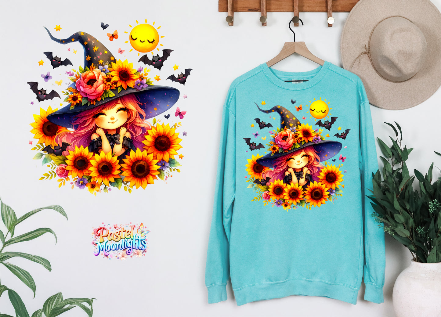 Cute Witch Design 46 DTF Print Ready to Press