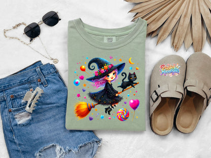 Cute Witch Design 47 DTF Print Ready to Press