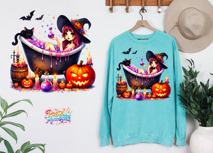 Cute Witch Design 49 DTF Print Ready to Press