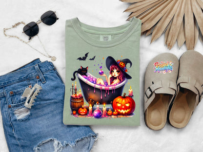 Cute Witch Design 49 DTF Print Ready to Press