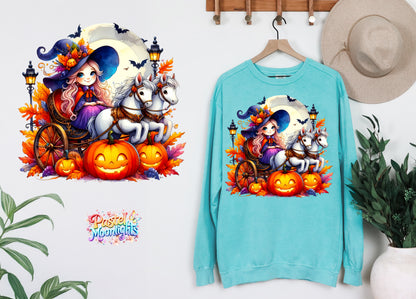 Cute Witch Design 5 DTF Print Ready to Press