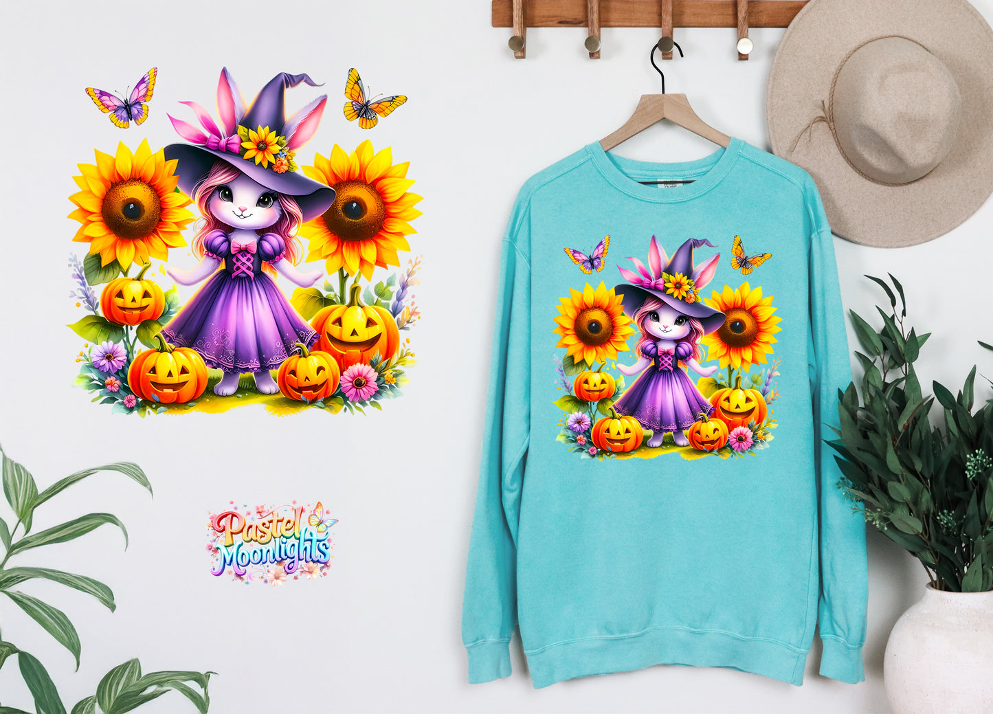 Cute Witch Design 8 DTF Print Ready to Press