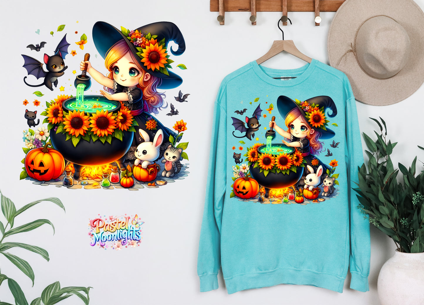 Cute Witch Design 9 DTF Print Ready to Press