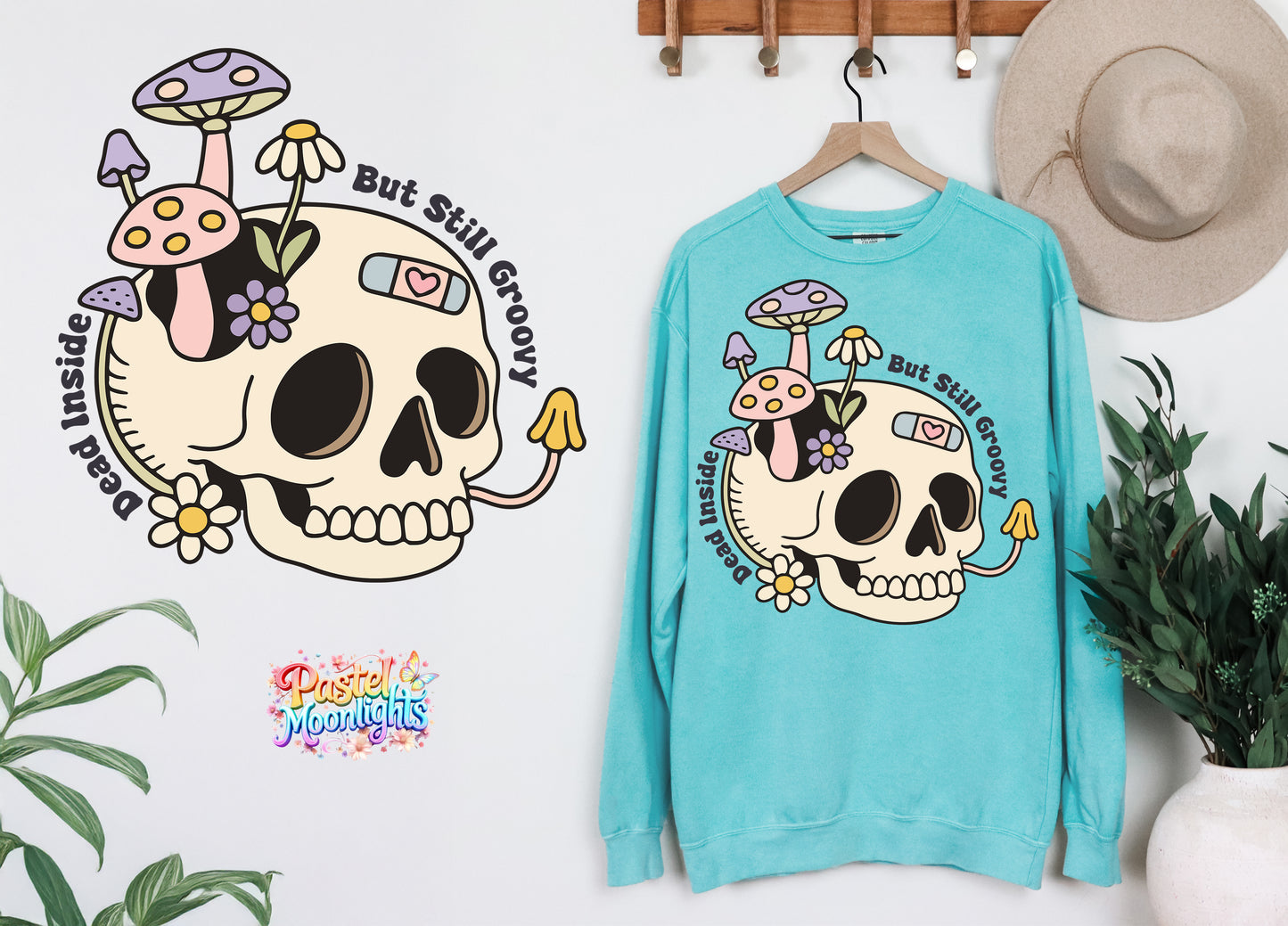 Dead Inside But Still Groovy DTF Print Ready to Press