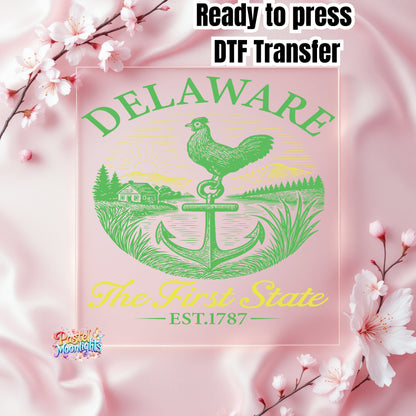 Delaware  The First State DTF Print Ready to Press