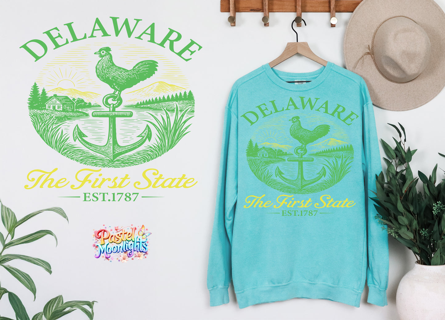 Delaware  The First State DTF Print Ready to Press