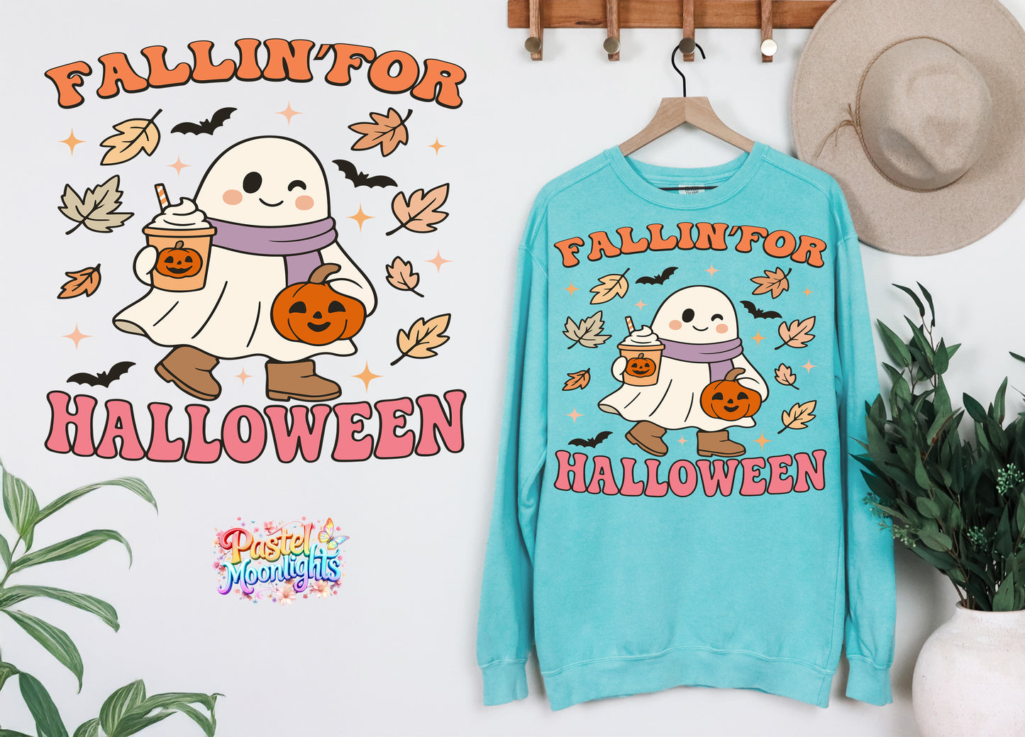 Fallin for Halloween DTF Print Ready to Press