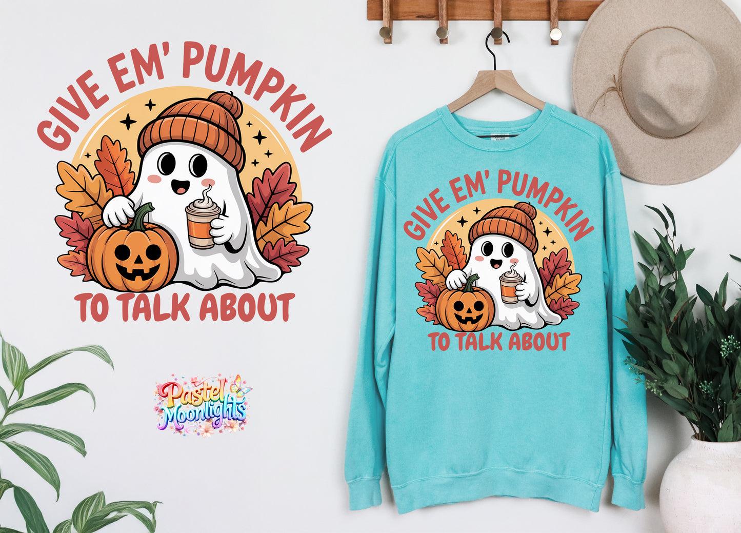 Give Em Pumpkin To Talk About DTF Print Ready to Press