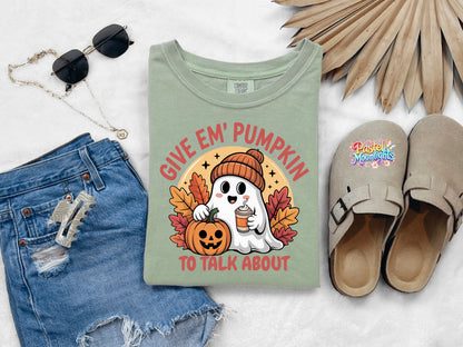 Give Em Pumpkin To Talk About DTF Print Ready to Press